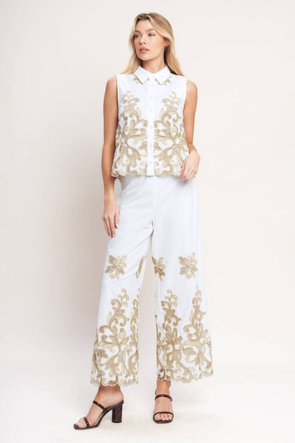 A solid woven pant - IP9092T