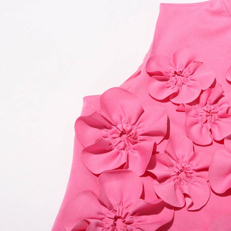 3D Flower Short Dress