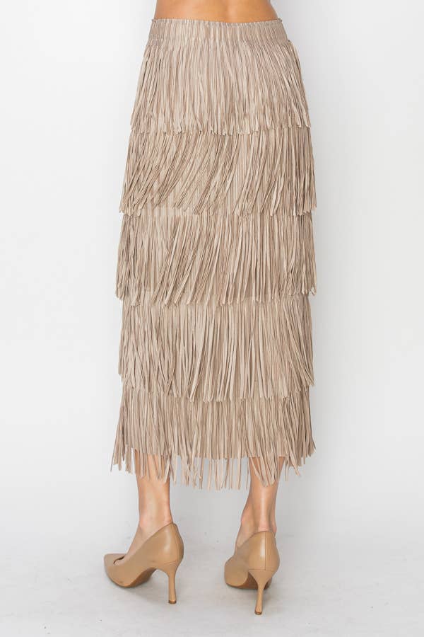 Lorena Fringe Maxi Skirt