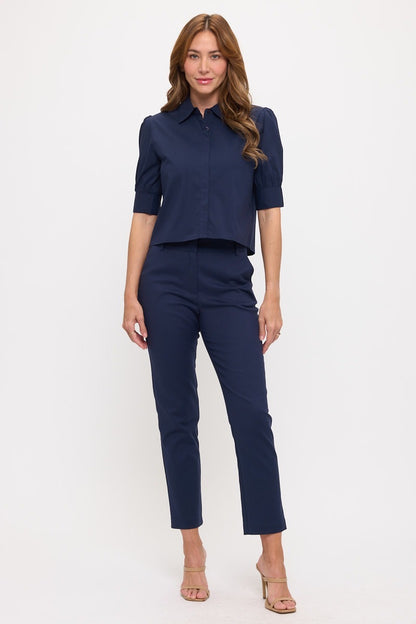 Midnight Precision Tailored Pants