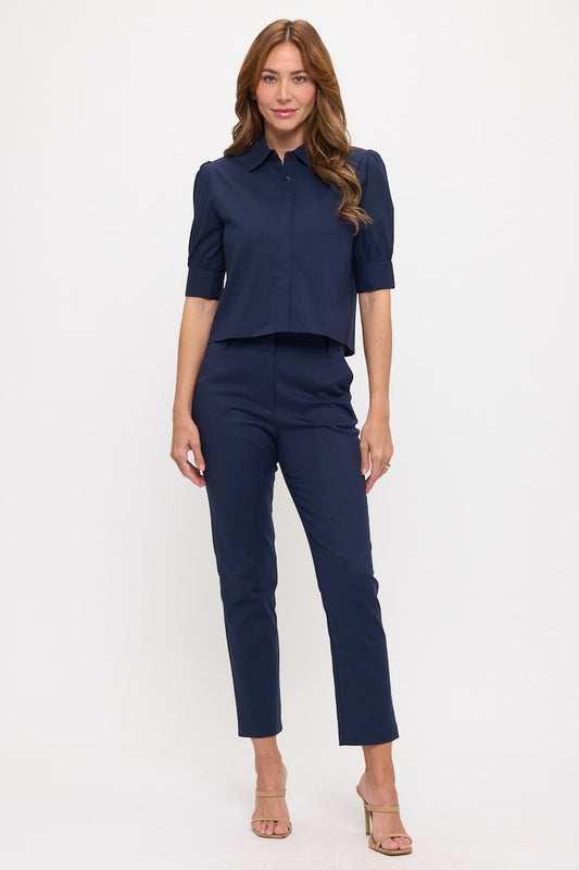 Midnight Precision Tailored Pants