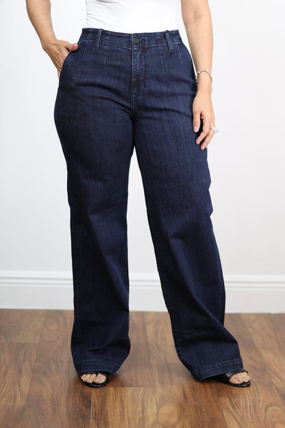 High-Rise Classic Wide-Leg Jeans Dark Indigo
