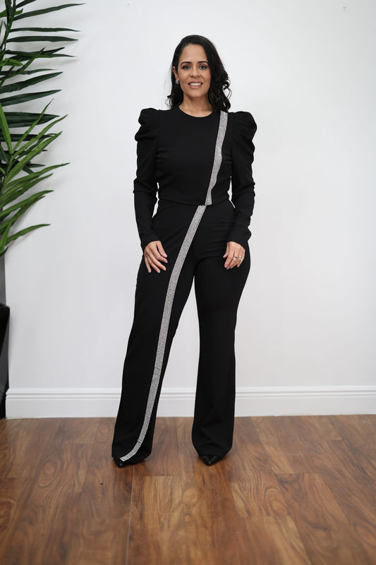 Rhinestone Top & Pants SET