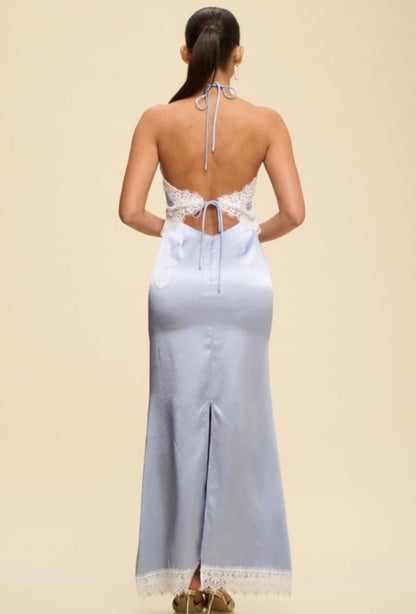 Celestia Lace Satin Gown
