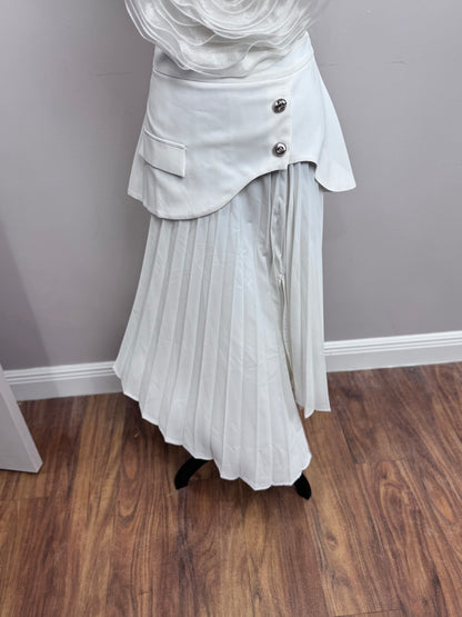 Sienna Peplum Pleated Skirt
