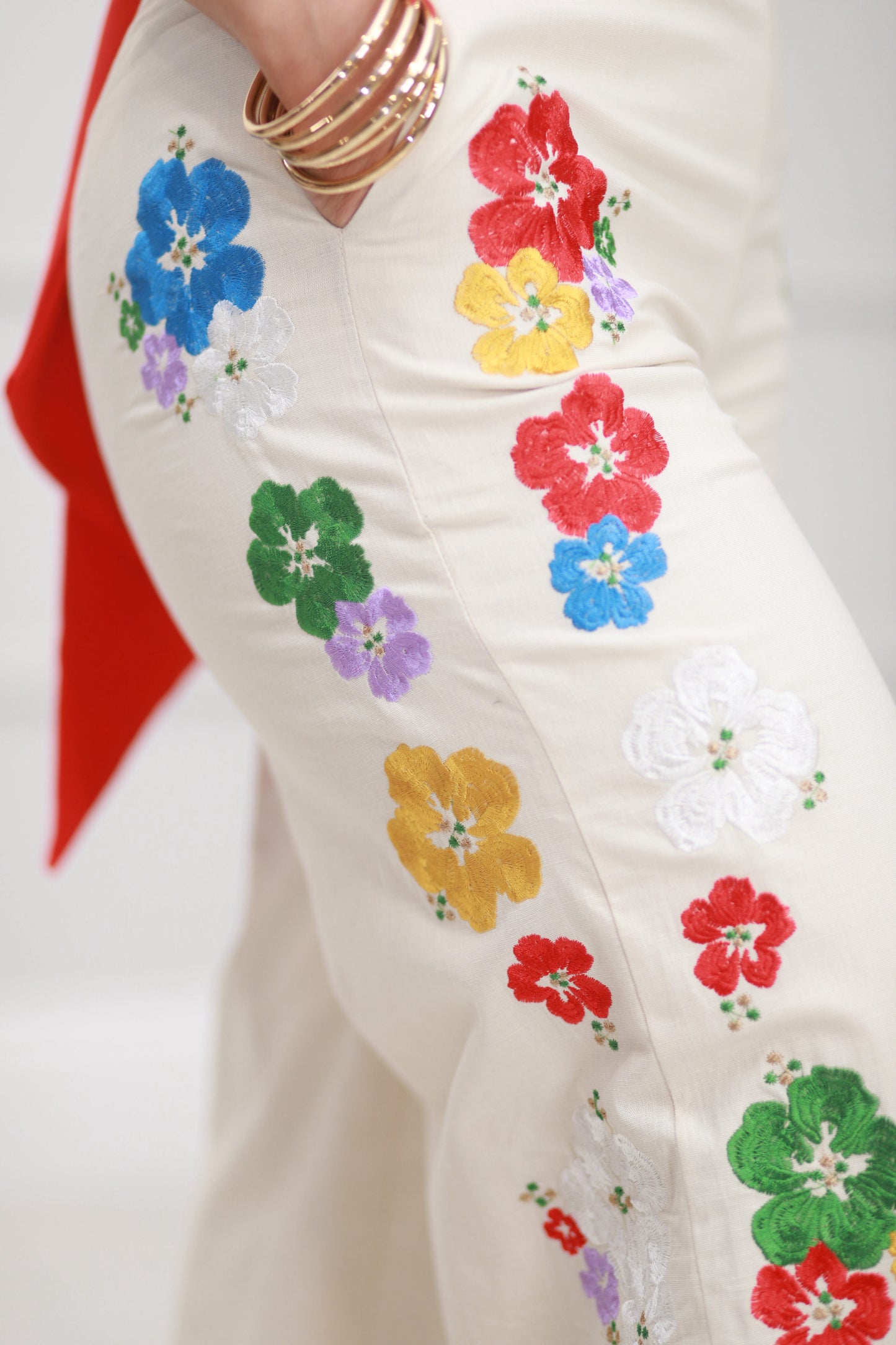 Flower wide leg Pants