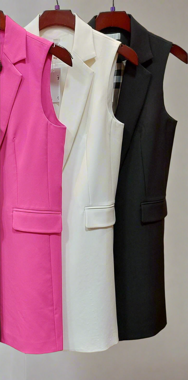 Solid color Long VEST