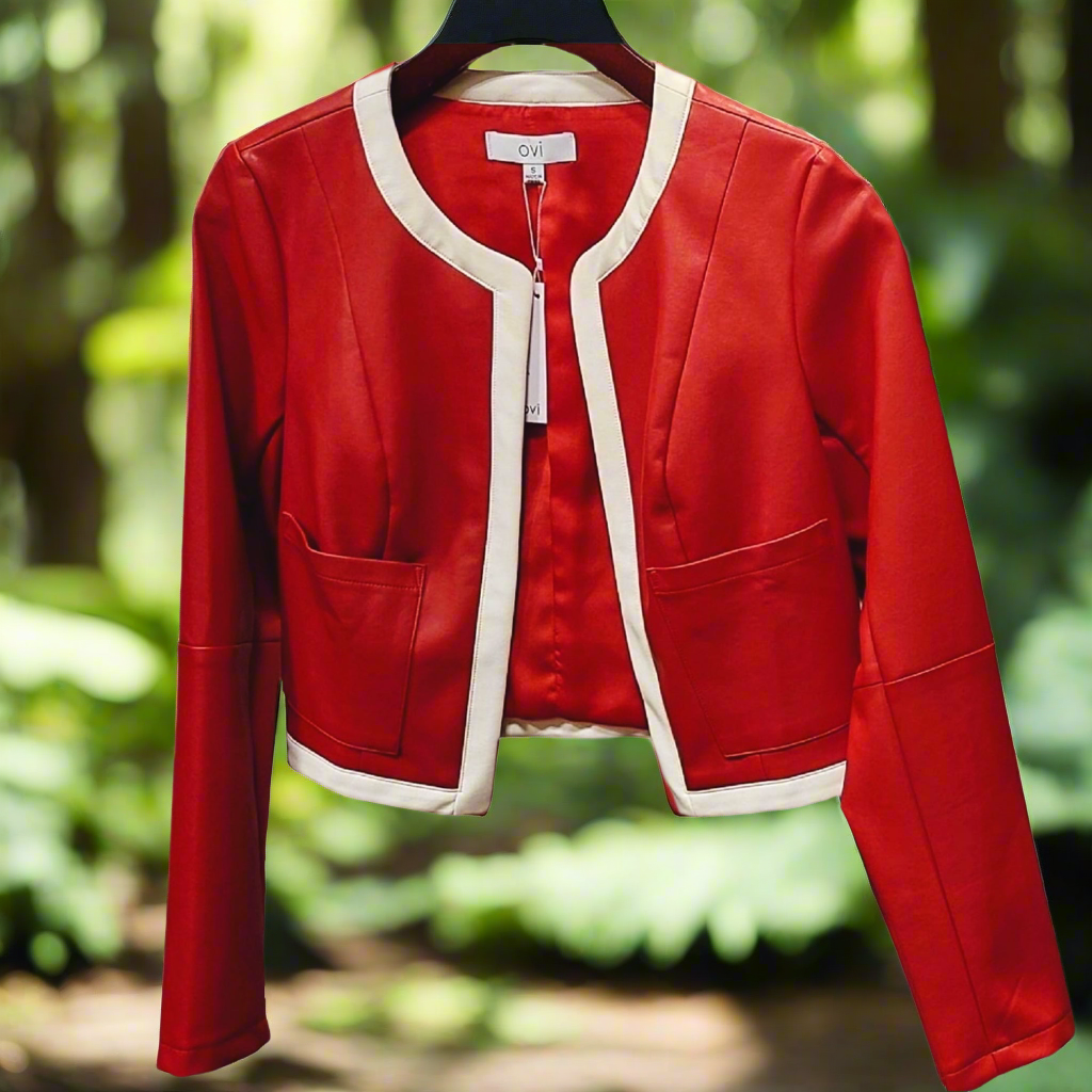 Berenice faux Leather Blazer