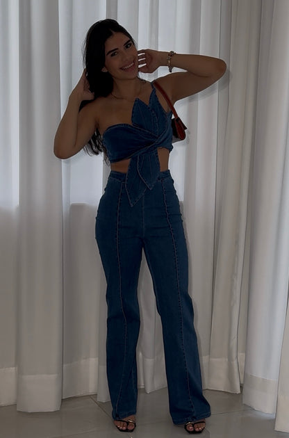 Conjunto de flores lilas