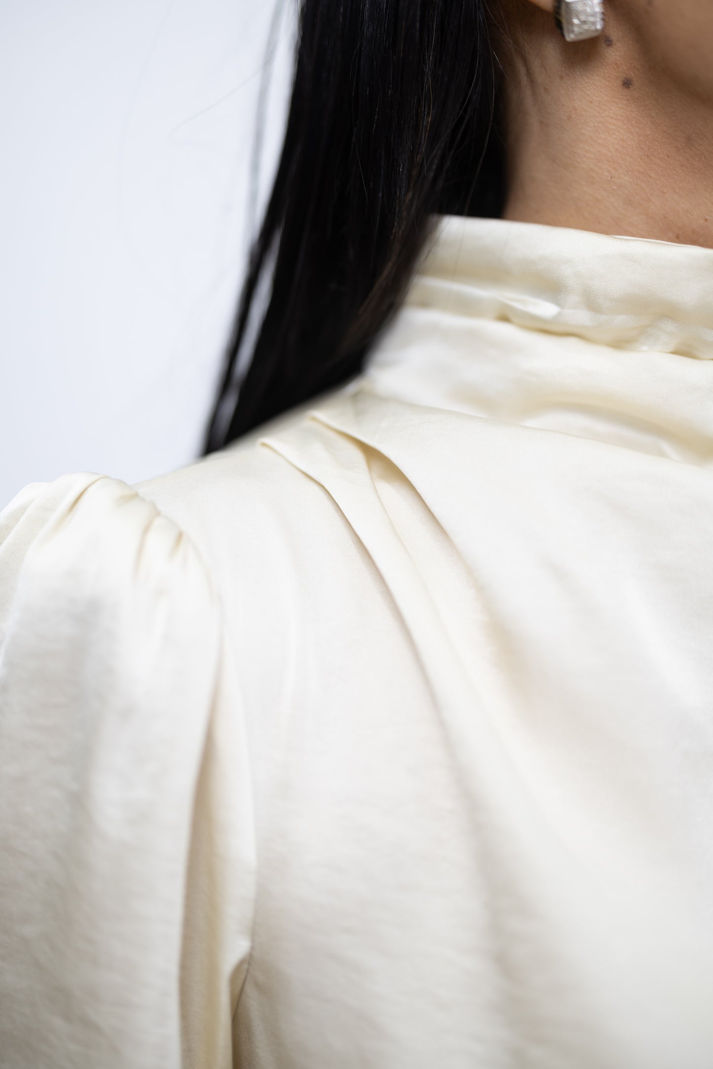 Satin Long Sleeve Blouse