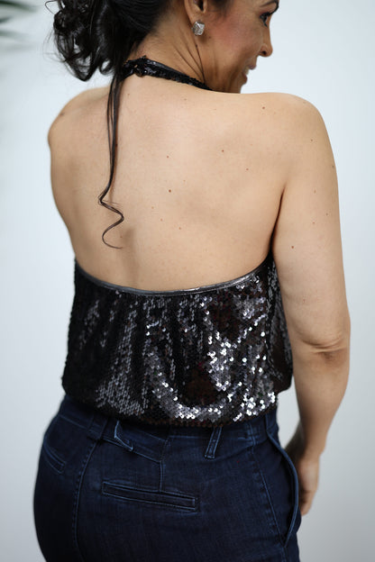 Halter Sequin Bodysuit