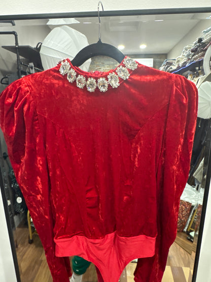 Scarlet Luxe Velvet Bodysuit