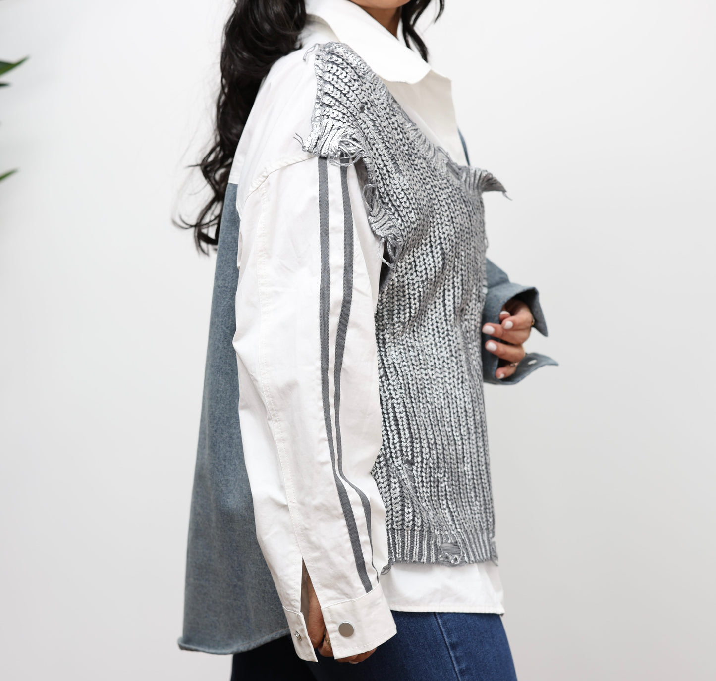 Paola Doble Contrast Oversized Top