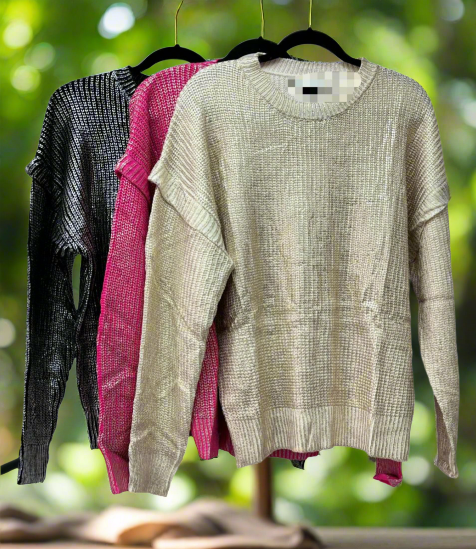 Arisleyda Metallic Sweater