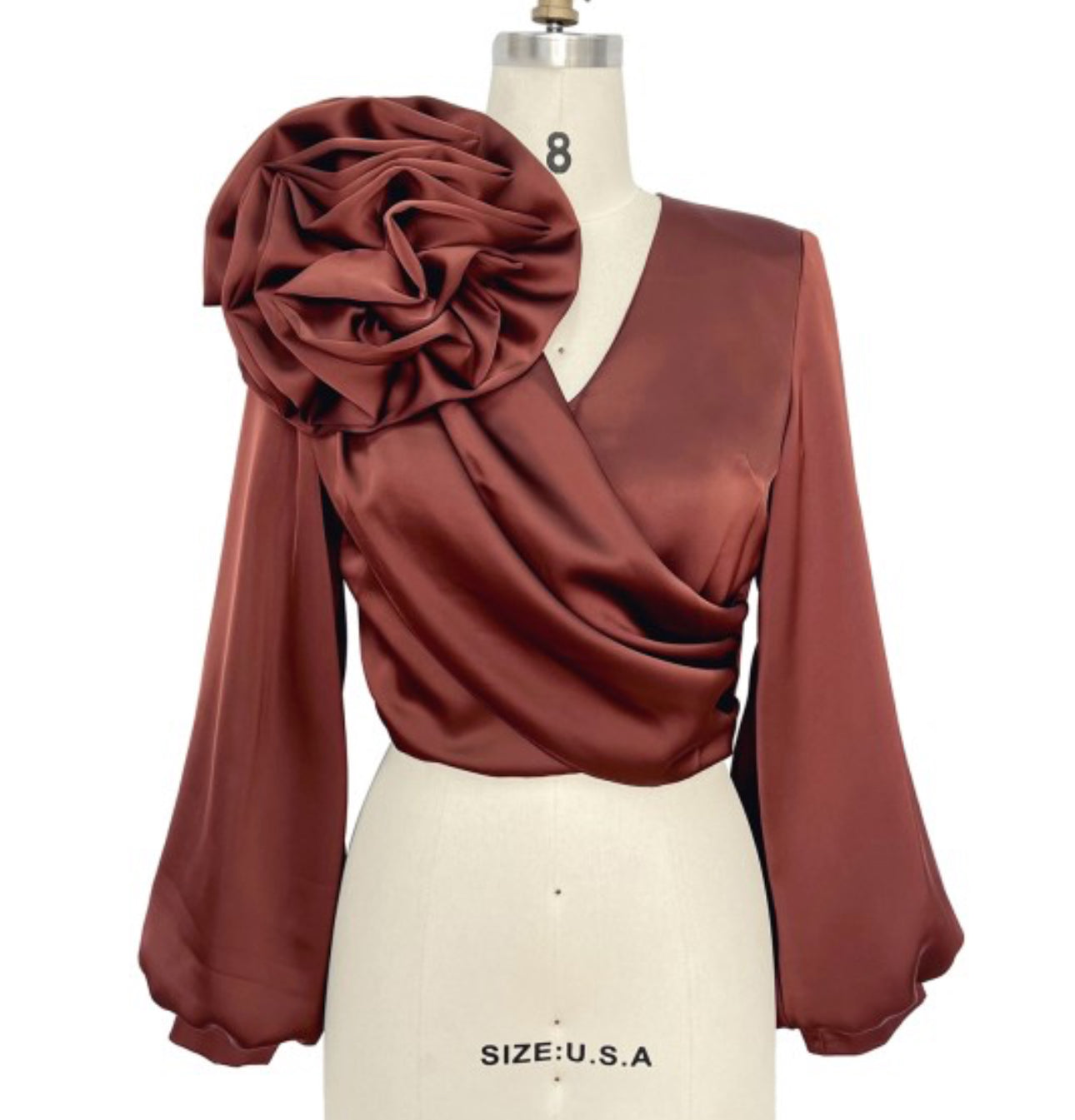Rosette Luxe Satin Top