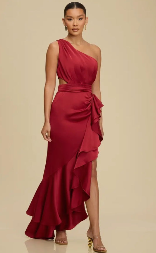 Siren Rose One Shoulder dress
