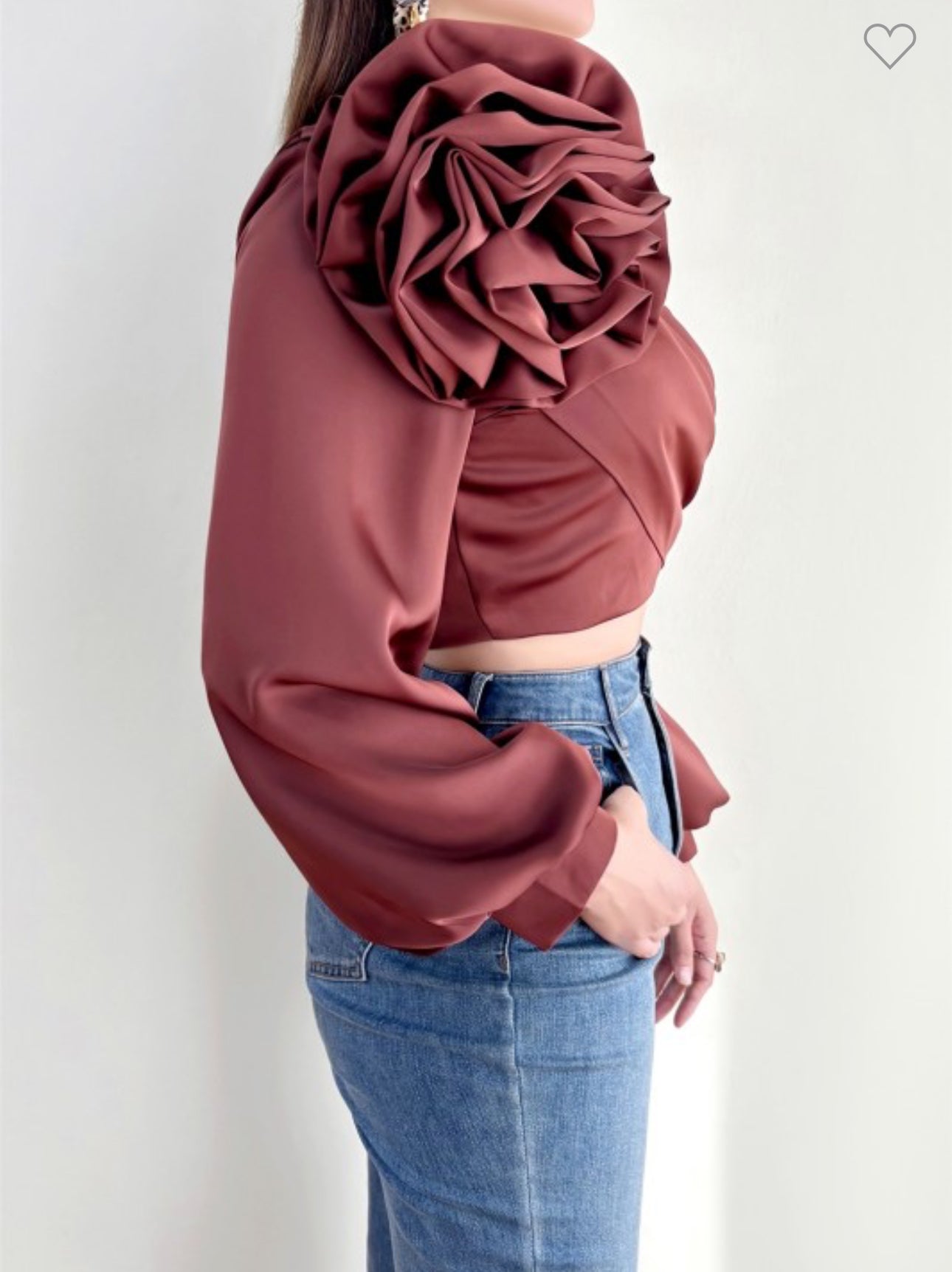 Rosette Luxe Satin Top