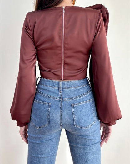 Rosette Luxe Satin Top