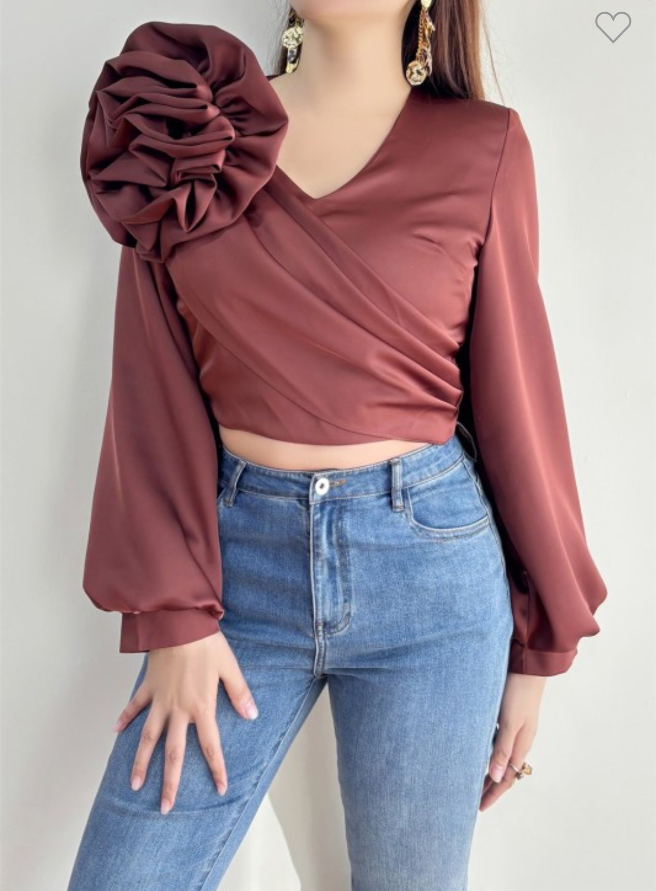 Rosette Luxe Satin Top