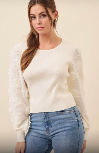 Bloom Textured Sleeve Top