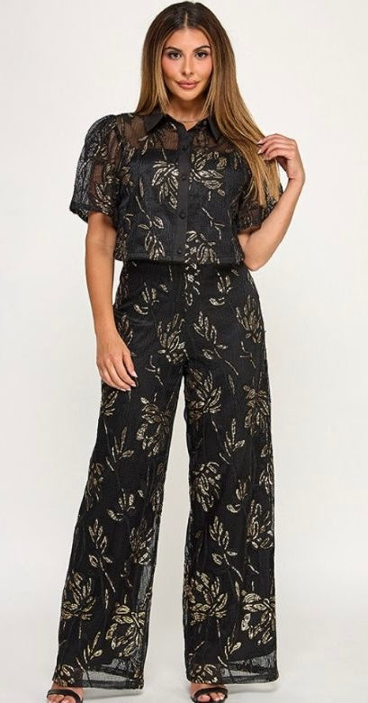 CFT Sequin Top And Pants SET