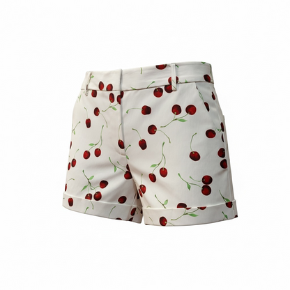 Cherry Chic Tailored Shorts