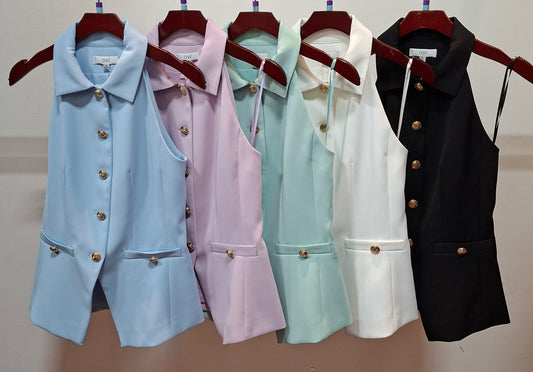 Monaco Luxe Button-Up Vest