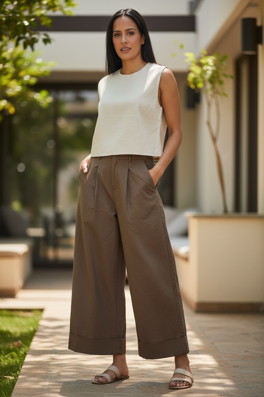 Noir Flow Wide leg Pants