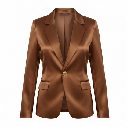 Satin Luxe Blazer Bronze Edition