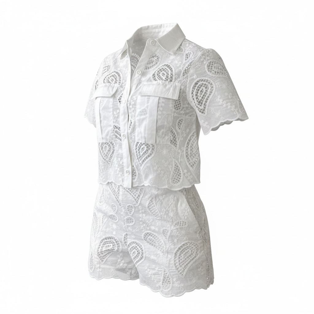 Ivory Heirloom Lace Utility Set