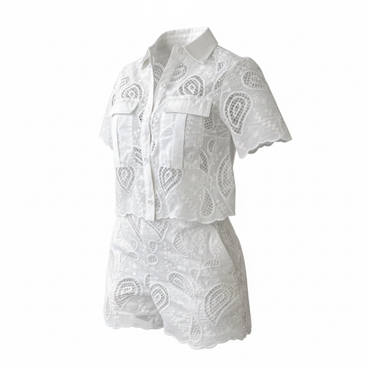 Ivory Heirloom Lace Utility Set