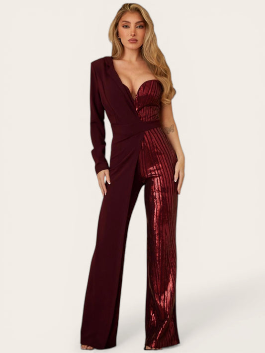 Crimson Royale Sequin Jumpsuit