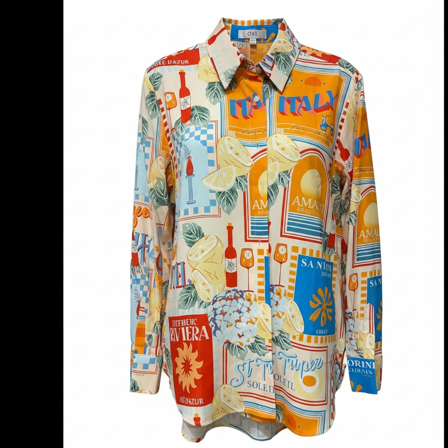 Amalfi Riviera Statement Blouse