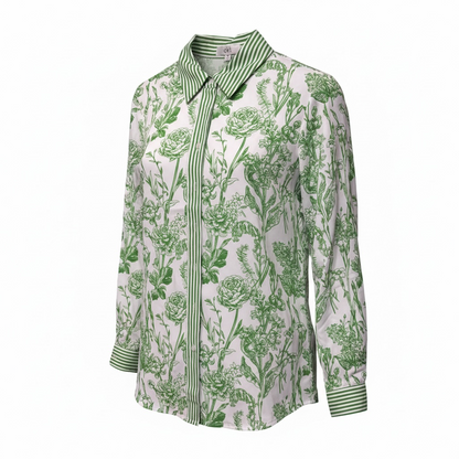 Verdant Élysée Botanical Blouse