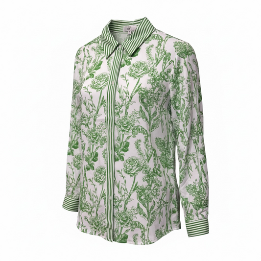 Verdant Élysée Botanical Blouse