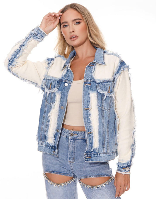 CHAQUETA VAQUERA EN CONTRASTE