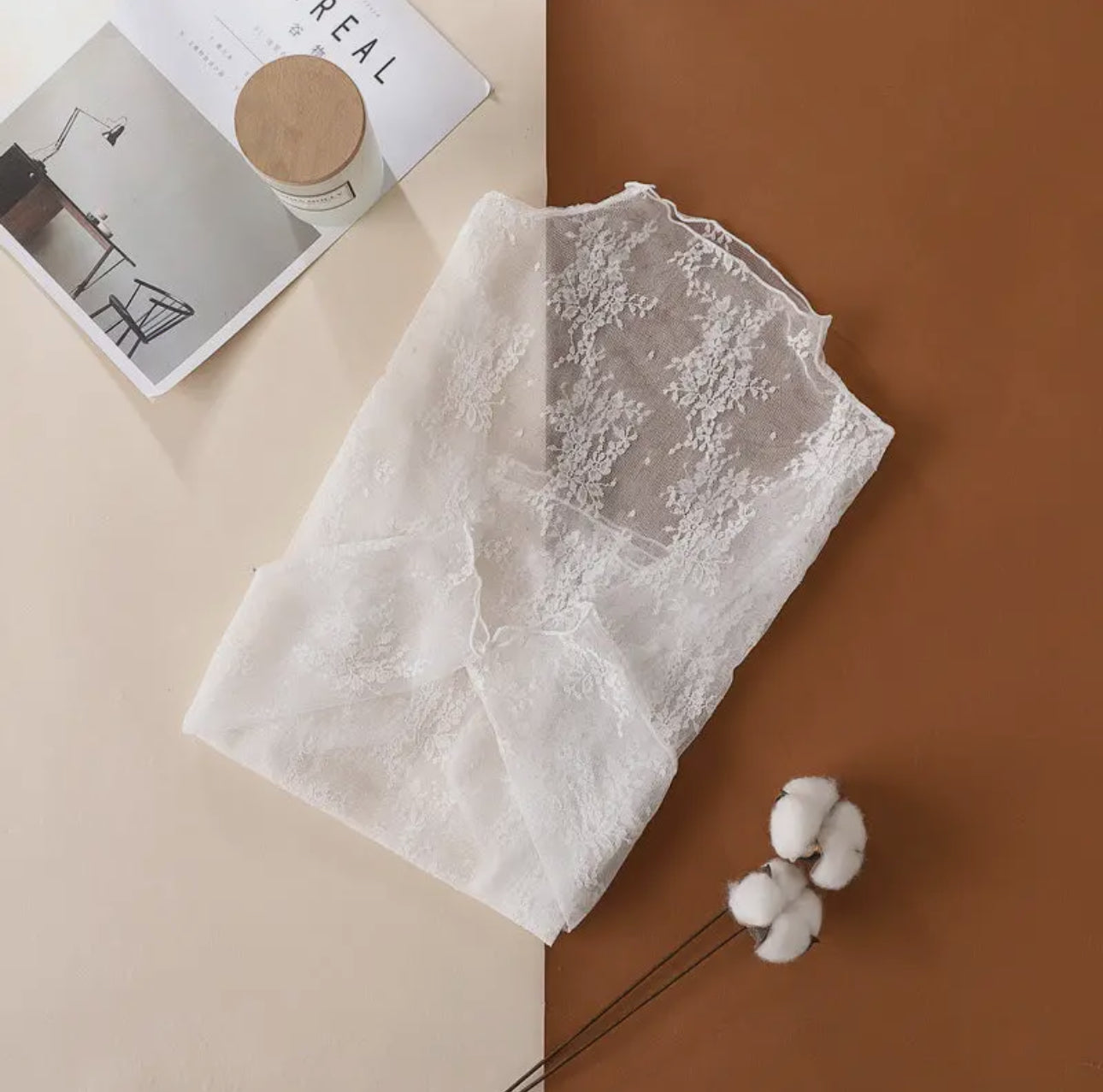 Mercedita Lace Sheer Mesh Top Collection