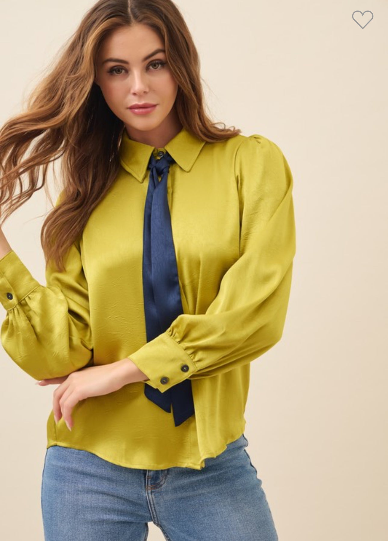 Rafaela Textured Satin Blouse with Bow