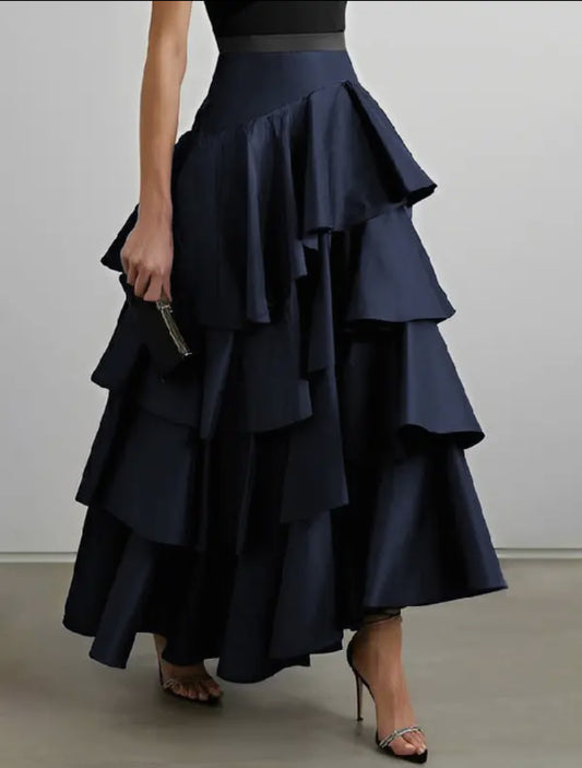 Felicia Chic High Waisted Ruffle Skirt