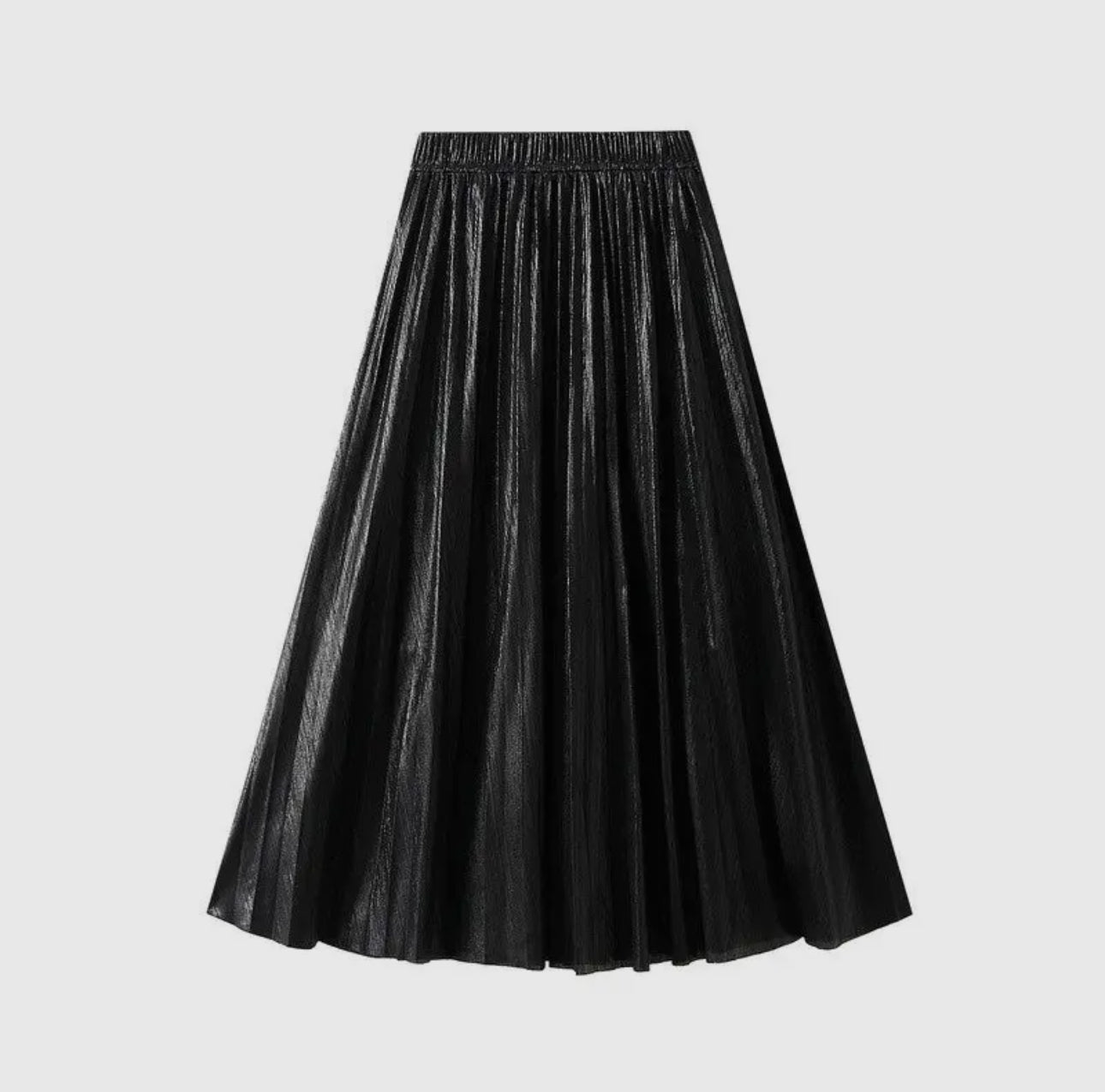 Victoria Metallic Pleated Skirt