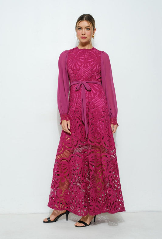VESTIDO MAXI CON OJALES