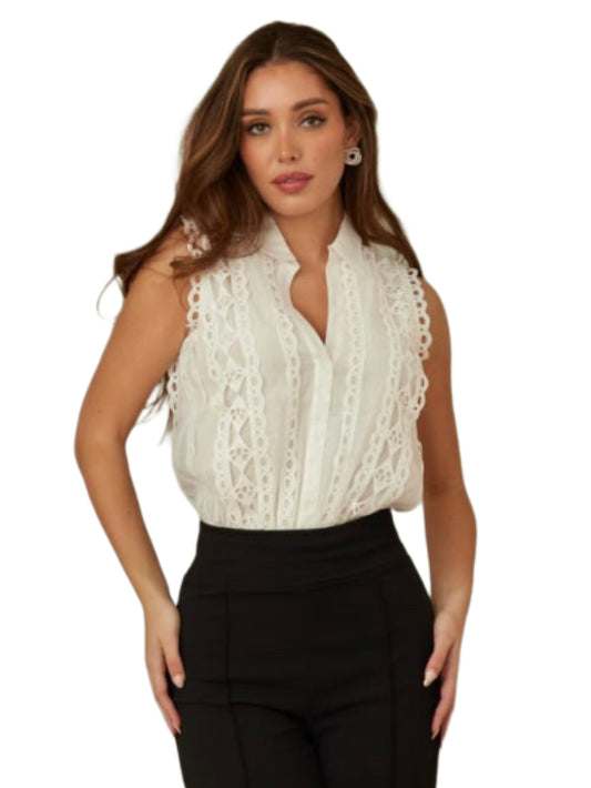 Body de encaje Blanca