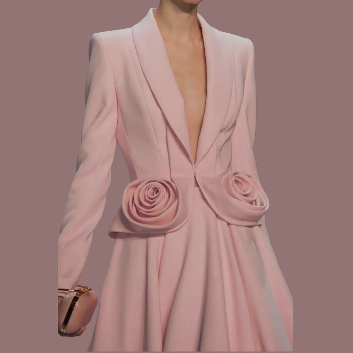 Conjunto de blazer y falda plisada Melanie Rose