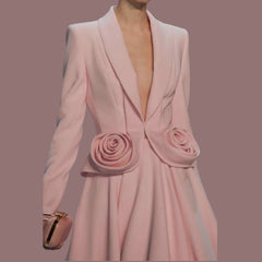 Conjunto de blazer y falda plisada Melanie Rose