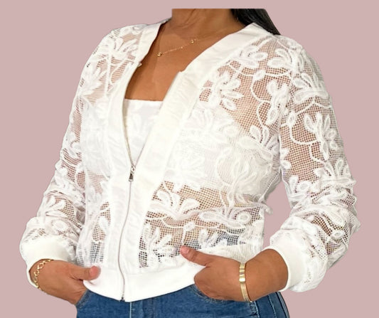 Chaqueta de encaje floral Casey (2 piezas)
