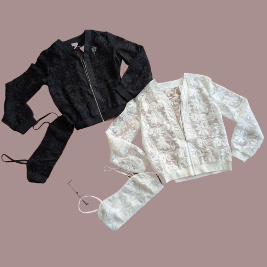 Chaqueta de encaje floral Casey (2 piezas)