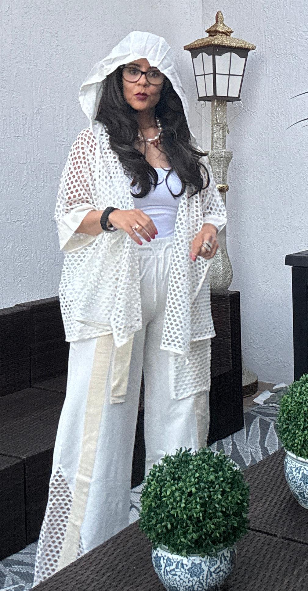 Fiorella Mesh Cardigan Set