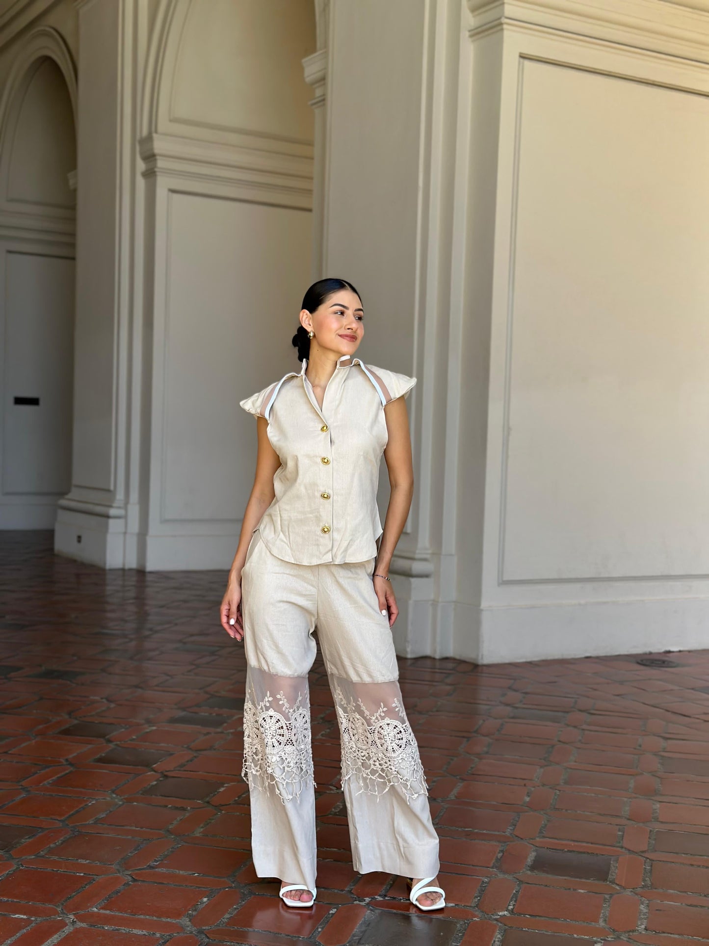 Pamela Linen Pants Set