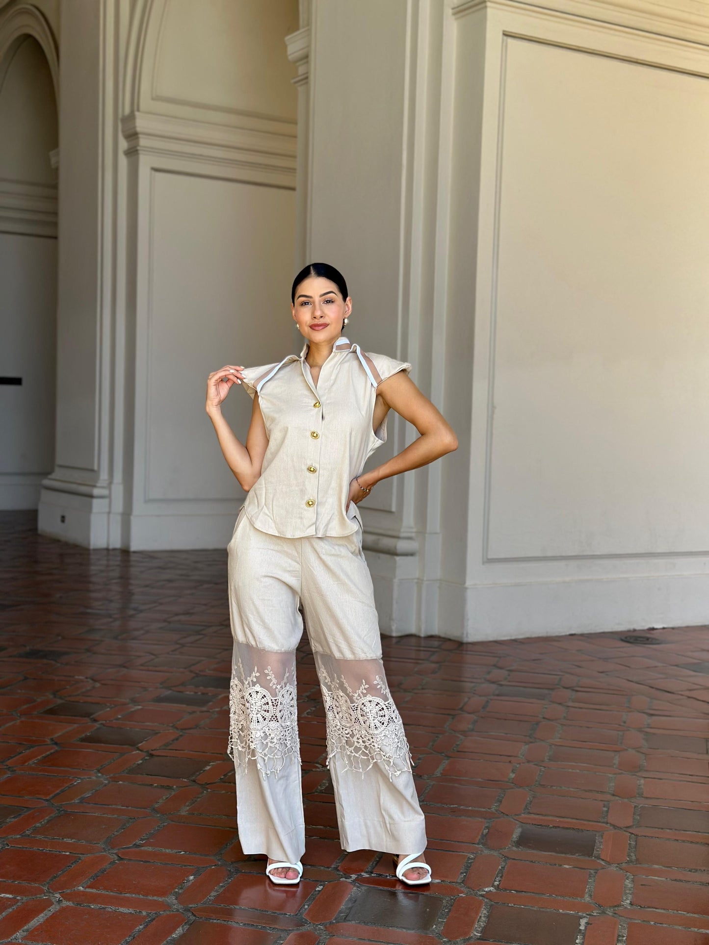 Pamela Linen Pants Set