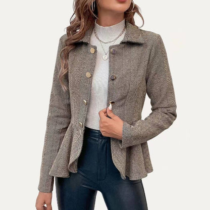 Impressive Classic Lightweight Collared Long Sleeve Blazer